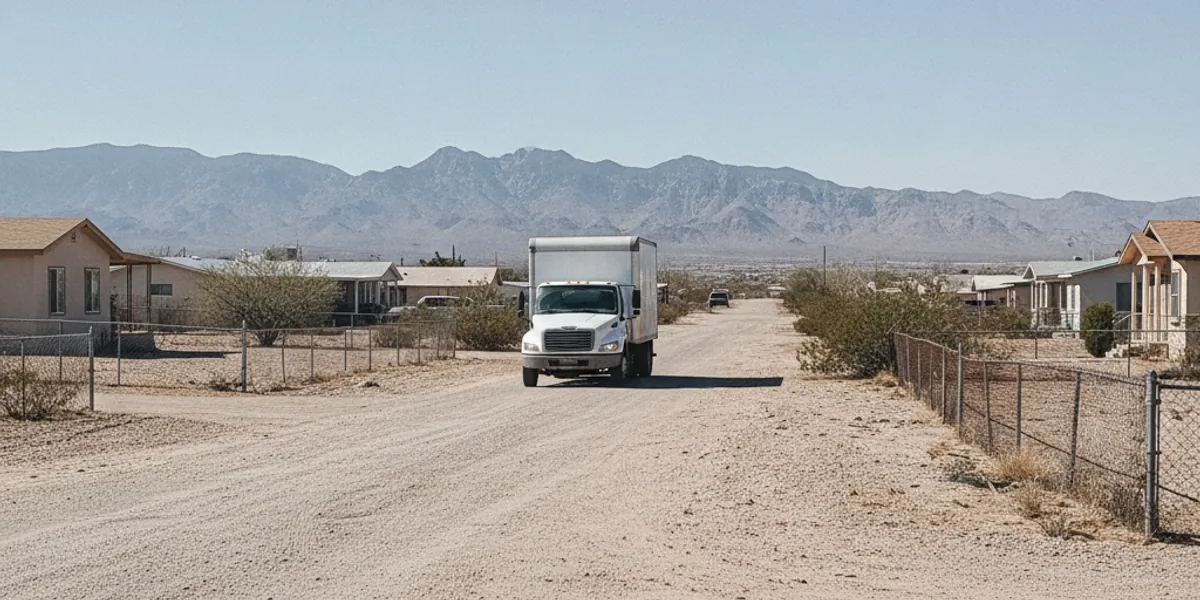 Borderland Junk & Haul truck on a residential pickup route