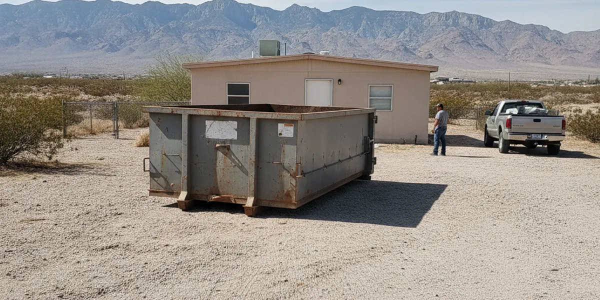 Roll-off dumpster dropped for a Chaparral mesa renovation