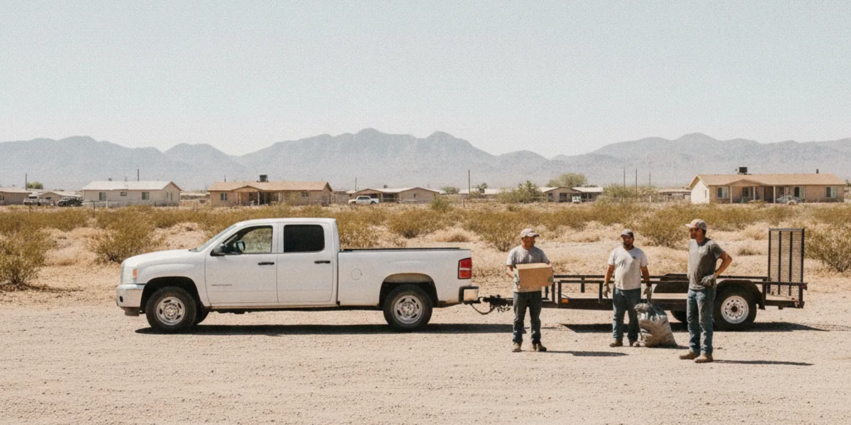 Sorting and responsible disposal for a far-SE Doña Ana County job